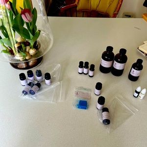 Lot of brambleberry fragrance and colorants approx 1 year old many unopened